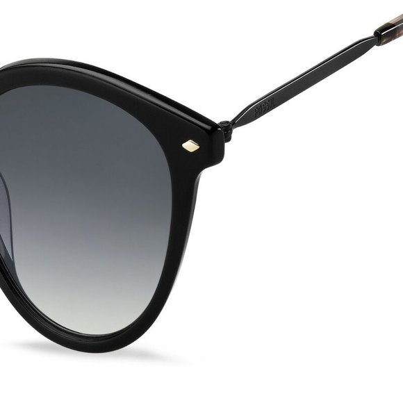 FOSSIL OVAL Women BLACK Sunglasses Acetate Frame main image 4